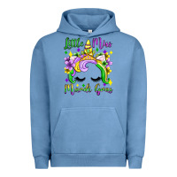 Pigment Pebble Blue little miss mardi gras unicorn  olivia Urban Hoodie - OliviaCreatesArt