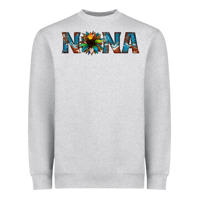 Nana Cowhide Sunflower Heavyweight Sweatshirt by Jasminsmagicworld | Teevron