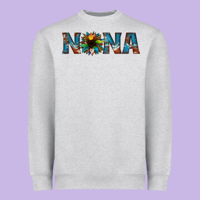 Nana Cowhide Sunflower Heavyweight Sweatshirt Designed By Jasminsmagicworld