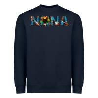 Navy nana cowhide sunflower Heavyweight Sweatshirt - Jasminsmagicworld