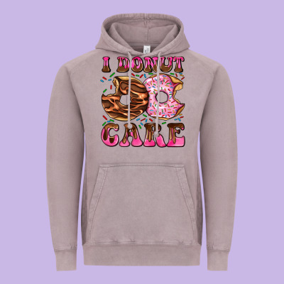 I Donut Care Vintage Hoodie Designed By Adodesignshop