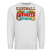 Oatmeal Heather Baseball is my favorite season Premium Sweatshirt - NancyCooperArtShop