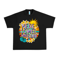 Black Here comes the sun Urban Heavy Tee - NancyCooperArtShop