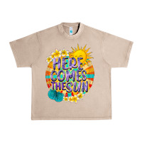 French Oak Here comes the sun Urban Heavy Tee - NancyCooperArtShop