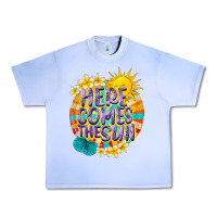 Grape Ice Here comes the sun Urban Heavy Tee - NancyCooperArtShop
