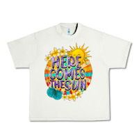 Pistachio Here comes the sun Urban Heavy Tee - NancyCooperArtShop