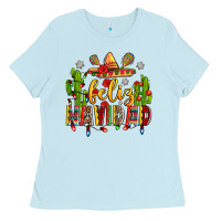 Baby Blue feliz navidad Ladies Tee - Zillion Design Studio