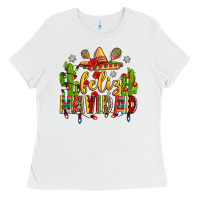 White feliz navidad Ladies Tee - Zillion Design Studio