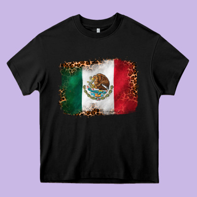 Mexican And Leopard Flag Heavy Core Tee Designed By Cts Tumbler Store