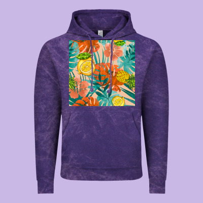 Pineapple And Lemon Seamless Pattern Vintage Hoodie Designed By Bundleandbundleshop