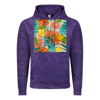 Cloud Purple pineapple and lemon seamless pattern Vintage Hoodie - BundleAndBundleShop