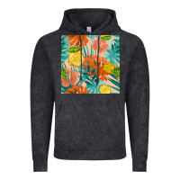 Vintage Black pineapple and lemon seamless pattern Vintage Hoodie - BundleAndBundleShop