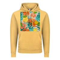 Vintage Mustard pineapple and lemon seamless pattern Vintage Hoodie - BundleAndBundleShop
