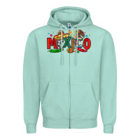 Seafoam colorful mexico collage Zipper Hoodie - LillyAllenDesigns