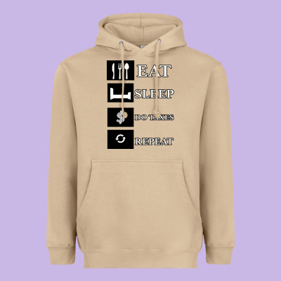 Tax Day Eat Sleep Do Taxes Repeat Gift Heavyweight Hoodie Designed By Bettercallsaul