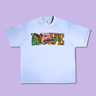 Western Love Simmental Cow Urban Heavy Tee Designed By Lillyallendesigns