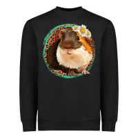 Black floral leopard guinea pigs Heavyweight Sweatshirt - Jasminsmagicworld