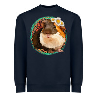 Navy floral leopard guinea pigs Heavyweight Sweatshirt - Jasminsmagicworld