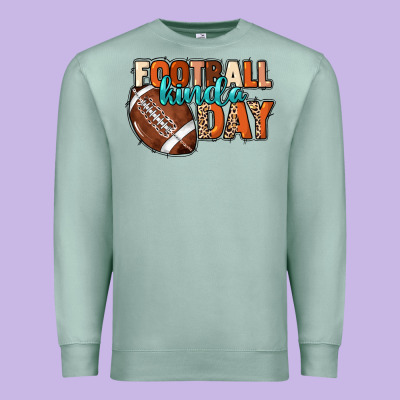 Football Kinda Day Premium Sweatshirt Designed By Nancycooperartshop