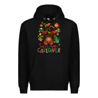 Black santas favorite caregiver afro messy bun Premium Hoodie - texasbilliewilder