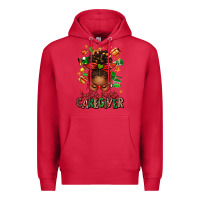 Cardinal santas favorite caregiver afro messy bun Premium Hoodie - texasbilliewilder