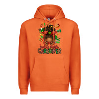 Carrot santas favorite caregiver afro messy bun Premium Hoodie - texasbilliewilder
