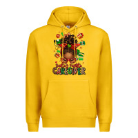 Lemon santas favorite caregiver afro messy bun Premium Hoodie - texasbilliewilder