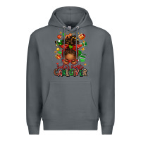 Rock santas favorite caregiver afro messy bun Premium Hoodie - texasbilliewilder