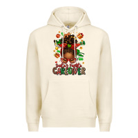 Tofu santas favorite caregiver afro messy bun Premium Hoodie - texasbilliewilder