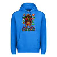 True Royal santas favorite caregiver afro messy bun Premium Hoodie - texasbilliewilder