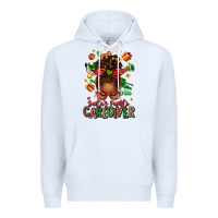 White santas favorite caregiver afro messy bun Premium Hoodie - texasbilliewilder