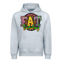 Heather Grey mardi gras fat tuesday Urban Hoodie - OliviaCreatesArt