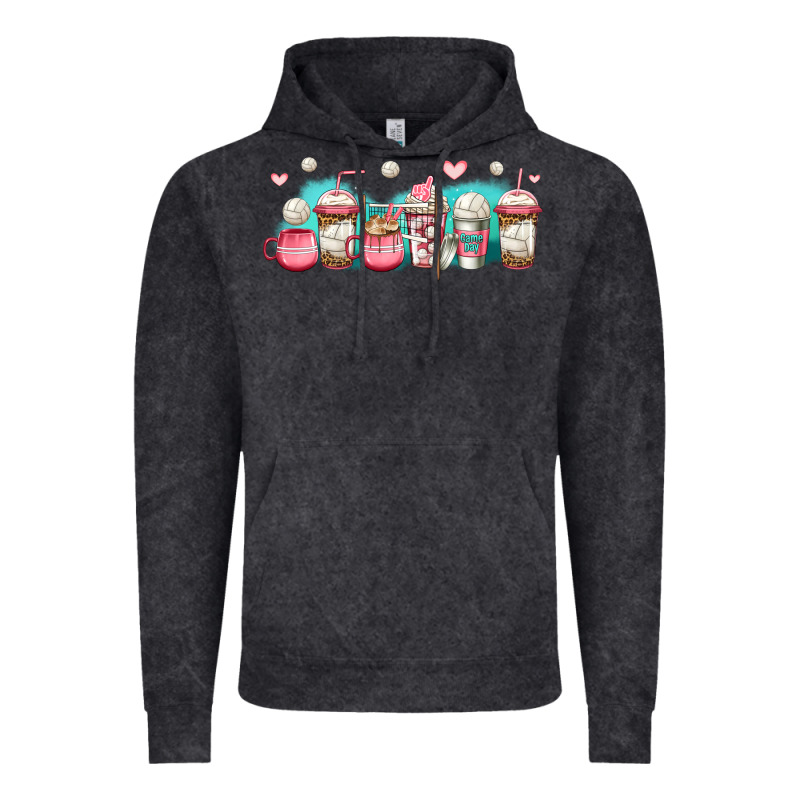 Volleyball Coffee Cups Vintage Hoodie by Jasminsmagicworld | Teevron