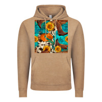 Cowboy Boots And Hat Seamless Pattern Vintage Hoodie | Teevron