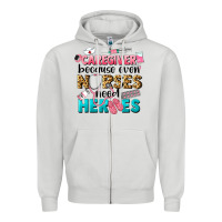 Dove Grey caregiver because nurses need heroes Zipper Hoodie - LillyAllenDesigns