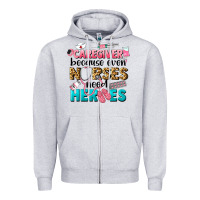 Heather Grey caregiver because nurses need heroes Zipper Hoodie - LillyAllenDesigns