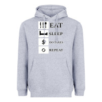 Heather Grey Tax Day Eat Sleep Do Taxes Repeat Gift Heavyweight Hoodie - Bettercallsaul