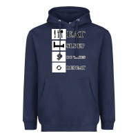 Navy Tax Day Eat Sleep Do Taxes Repeat Gift Heavyweight Hoodie - Bettercallsaul