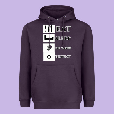 Tax Day Eat Sleep Do Taxes Repeat Gift Heavyweight Hoodie Designed By Bettercallsaul