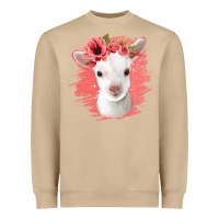 Mushroom floral baby goat Heavyweight Sweatshirt - Jasminsmagicworld