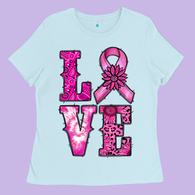 Cancer Love Ladies Tee Designed By Ranaportraitstore