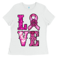 White cancer love Ladies Tee - RanaPortraitStore