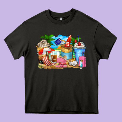 Travel Coffee Cups Heavy Core Tee Designed By Zillion Design Studio