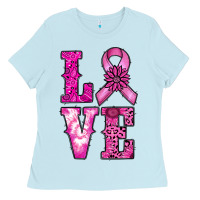 Baby Blue cancer love Ladies Tee - RanaPortraitStore