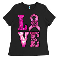 Black cancer love Ladies Tee - RanaPortraitStore