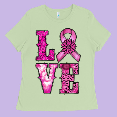 Cancer Love Ladies Tee Designed By Ranaportraitstore