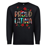 Black Proud Latina Premium Sweatshirt - texasbilliewilder