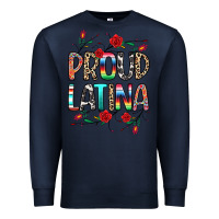 Navy Proud Latina Premium Sweatshirt - texasbilliewilder