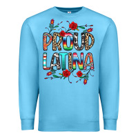 Ocean Blue Proud Latina Premium Sweatshirt - texasbilliewilder