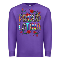 Purple Proud Latina Premium Sweatshirt - texasbilliewilder